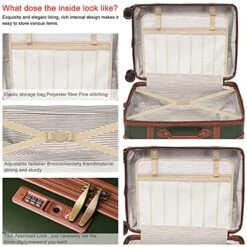 NZBZ Vintage Luggage Sets With Spinner Wheels Cute Carry On Suitcase Tsa Lock Luggage 3 Pieces (Green, 14inch & 20inch & 28inch) 15 NZBZ Vintage Luggage Sets With Spinner Wheels Cute Carry On Suitcase Tsa Lock Luggage 3 Pieces (Green, 14inch & 20inch & 28inch) -Vera Bradley Shop 51oXmb8VizS