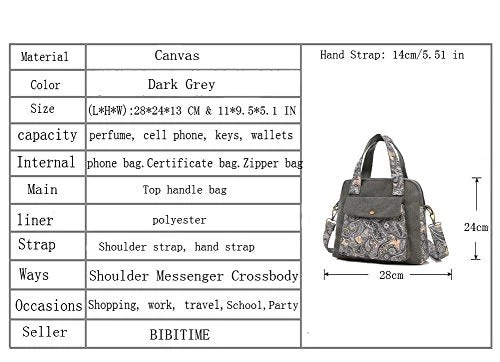 Bibitime Bohemian Crossbody Bag For Women Handbag Floral Tote Hobo Shoulder Bag Messenger Bag Cross 6 Bibitime Bohemian Crossbody Bag For Women Handbag Floral Tote Hobo Shoulder Bag Messenger Bag Cross - Image 4