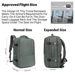 Molnia Travel Backpack For Men, 47L Carry On Backpack, 17.3inch Laptop Backpack Flight Approved, With 3 Packing Cubes & 1 Shoe Bag, Expandable Business Suitcase, Weekender Duffel Bag, Grey-green 13 Molnia Travel Backpack For Men, 47L Carry On Backpack, 17.3inch Laptop Backpack Flight Approved, With 3 Packing Cubes & 1 Shoe Bag, Expandable Business Suitcase, Weekender Duffel Bag, Grey-green -Vera Bradley Shop 51pEPT6tgPL