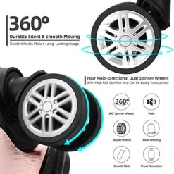 SHOWKOO Luggage Sets Expandable PC+ABS Durable Suitcase Double Wheels TSA Lock Pink 3pcs -Vera Bradley Shop 51pP 2zqfVL