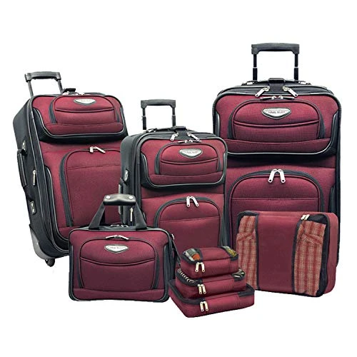 Travel Select Amsterdam Expandable Rolling Upright Luggage, Burgundy, 8-Piece Set 3 Travel Select Amsterdam Expandable Rolling Upright Luggage, Burgundy, 8-Piece Set
