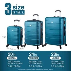 Regent Square Travel - 3 Piece Luggage Sets With Build-In TSA Lock And Spinner Goodyear Wheels – Mangusta, Hard Case (Petrol Blue) 12 Regent Square Travel - 3 Piece Luggage Sets With Build-In TSA Lock And Spinner Goodyear Wheels – Mangusta, Hard Case (Petrol Blue) -Vera Bradley Shop 51pcZ4x1m1L