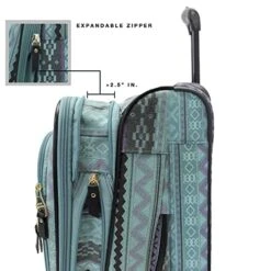 Steve Madden Designer Luggage Collection - 3 Piece Softside Expandable Lightweight Spinner Suitcase Set - Travel Set Includes 20 Inch Carry On, 24 Inch & 28-Inch Checked Suitcases (Print/Teal) 18 Steve Madden Designer Luggage Collection - 3 Piece Softside Expandable Lightweight Spinner Suitcase Set - Travel Set Includes 20 Inch Carry On, 24 Inch & 28-Inch Checked Suitcases (Print/Teal) -Vera Bradley Shop 51pk4re7FzL