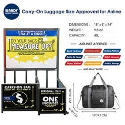 Wandf Foldable Travel Duffel Bag Luggage Sports Gym Water Resistant Nylon, Black 17 Wandf Foldable Travel Duffel Bag Luggage Sports Gym Water Resistant Nylon, Black -Vera Bradley Shop 51pkkOJLrCL