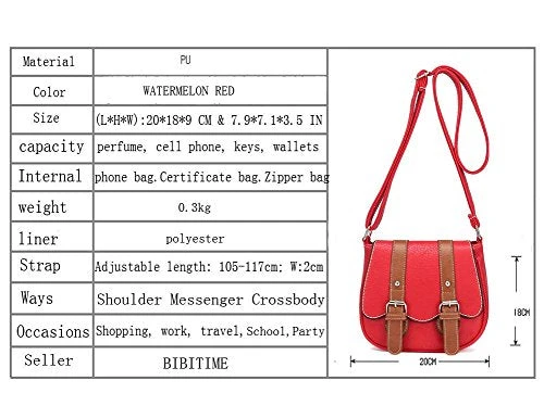 Bibitime Casual Summer Beach Women Shoulder Crossbody Messenger Bag With 2 Belts Cross Body Bag 6 Bibitime Casual Summer Beach Women Shoulder Crossbody Messenger Bag With 2 Belts Cross Body Bag - Image 4