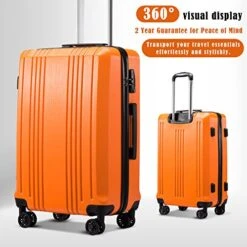 Coolife Luggage Suitcase PC+ABS With TSA Lock Spinner Carry On Hardshell Lightweight 20in 24in 28in(orange, S(20in_carry On)) -Vera Bradley Shop 51qZKhhu7sL a6c6614a 9f00 4dd5 ab45 5fb817e13454