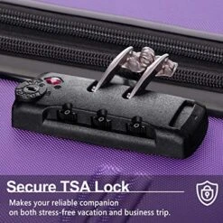 Merax 3 Pcs Luggage Set Expandable Hardside Lightweight Spinner Suitcase With TSA Lock [Upgraded Version] (Purple) -Vera Bradley Shop 51qeaBh40yL
