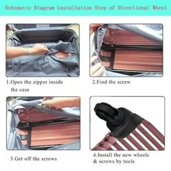 AngelReally Replacement Luggage Suitcase Wheels, 360 Degree Swivel Caster Wheel Outdoor Luggage Travel Suitcase Wheels Replacement Wheel For Suitcase Repair (Luggage Suitcase Wheels), 27 13 AngelReally Replacement Luggage Suitcase Wheels, 360 Degree Swivel Caster Wheel Outdoor Luggage Travel Suitcase Wheels Replacement Wheel For Suitcase Repair (Luggage Suitcase Wheels), 27 -Vera Bradley Shop 51qqQkSyVnL
