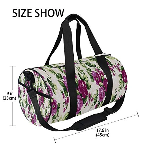 Duffel Bag Floral Pattern New Women Garment Gym Tote Bag Best Sports Bag For Boys 7 Duffel Bag Floral Pattern New Women Garment Gym Tote Bag Best Sports Bag For Boys - Image 5