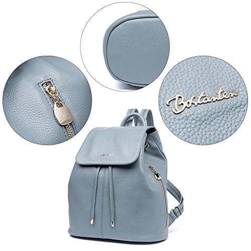 Bostanten Women'S Leather Backpack Purse Travel School Bag Casual Mini Daypack Newblue 6 Bostanten Women'S Leather Backpack Purse Travel School Bag Casual Mini Daypack Newblue - Image 4