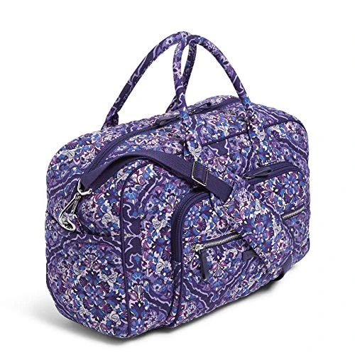 Vera Bradley Cotton Compact Weekender Travel Bag, Regal Rosette 6 Vera Bradley Cotton Compact Weekender Travel Bag, Regal Rosette - Image 4