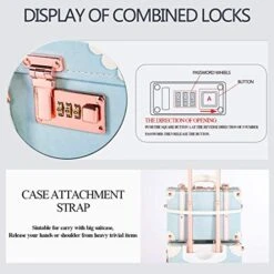 COTRUNKAGE 24 Inch Large Vintage Luggage Set 2 Pieces Rolling Suitcases For Women (13" & 24", Sky Blue) 9 COTRUNKAGE 24 Inch Large Vintage Luggage Set 2 Pieces Rolling Suitcases For Women (13" & 24", Sky Blue) -Vera Bradley Shop 51rT87MOSxL