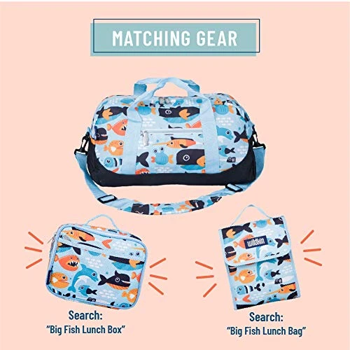 Wildkin Kids Overnighter Duffel Bags For Boys & Girls, Measures 18 X 9 X 9 Inches Duffel Bag For Kids, Carry-On Size & Ideal For School Practice Or Overnight Travel, BPA-free (Big Fish) 8 Wildkin Kids Overnighter Duffel Bags For Boys & Girls, Measures 18 X 9 X 9 Inches Duffel Bag For Kids, Carry-On Size & Ideal For School Practice Or Overnight Travel, BPA-free (Big Fish) - Image 6