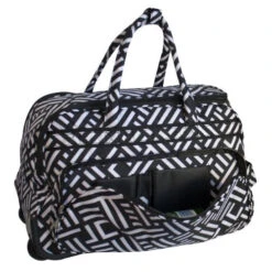 Jenni Chan Signature Deluxe Carry-All Rolling Duffel, Black/White, One Size 9 Jenni Chan Signature Deluxe Carry-All Rolling Duffel, Black/White, One Size -Vera Bradley Shop 51raE0dgNIL