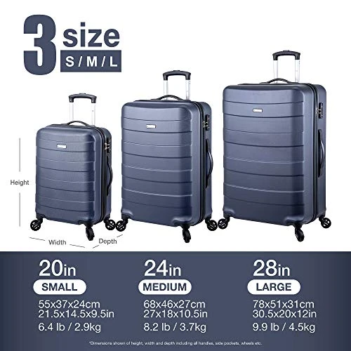 Regent Square Travel - 3 Piece Luggage Sets With Build-In TSA Lock And Spinner Goodyear Wheels – Mangusta, Hard Case (Asphalt) 7 Regent Square Travel - 3 Piece Luggage Sets With Build-In TSA Lock And Spinner Goodyear Wheels – Mangusta, Hard Case (Asphalt) - Image 5