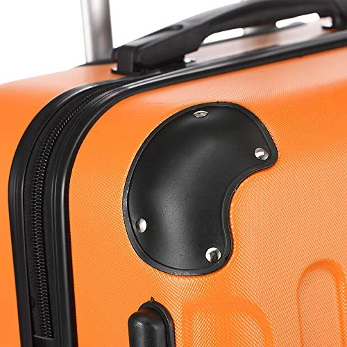 SSLine 3 Piece Luggage Sets Hardshell Spinner Luggages Swivel Wheels Suitcase Portable Rolling Trolley Case - 20" 24" 28" Spinner Suitcases Orange 4 SSLine 3 Piece Luggage Sets Hardshell Spinner Luggages Swivel Wheels Suitcase Portable Rolling Trolley Case - 20" 24" 28" Spinner Suitcases Orange - Image 2