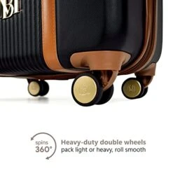 BADGLEY MISCHKA Mia 3 Piece Expandable Retro Luggage Set (Black) -Vera Bradley Shop 51s3AZOcAqL