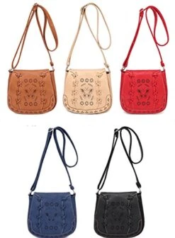 Bibitime Vintage Hollow Leaves Butterfly Messenger Bag Butterfly Crossbody Bags Butterfly