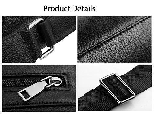 Saierlong New Mens Black Genuine Leather Briefcase Messenger Bags Business Handbags 7 Saierlong New Mens Black Genuine Leather Briefcase Messenger Bags Business Handbags - Image 5