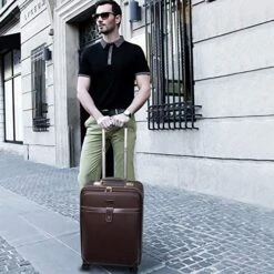 Retro Travel Suitcase Rolling Spinner Luggage Women Trolley Case 24inch Wheels Man 20inch Box PVC Vintage Cabin Travel Bag Trunk (Color : 24inch) -Vera Bradley Shop 51sdXXEPfhL