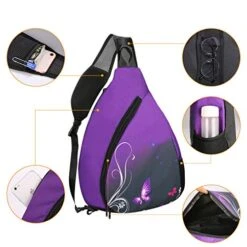 ICOLOR Canvas Sling Backpack, Multipurpose Crossbody Shoulder Bag Beach Tote Pack Bags For Men Women Hiking Cycling Walking Dog Travel Daypack -Vera Bradley Shop 51srNw 6QHL