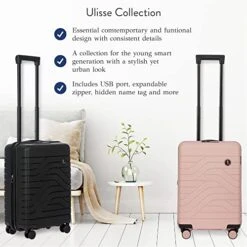 Bric's B|Y Ulisse Spinner Suitcase - 21 Inch Carry-On Luggage - Hard Exterior And TSA-Approved Lock - Pearl Pink -Vera Bradley Shop 51tB4aTPXNL