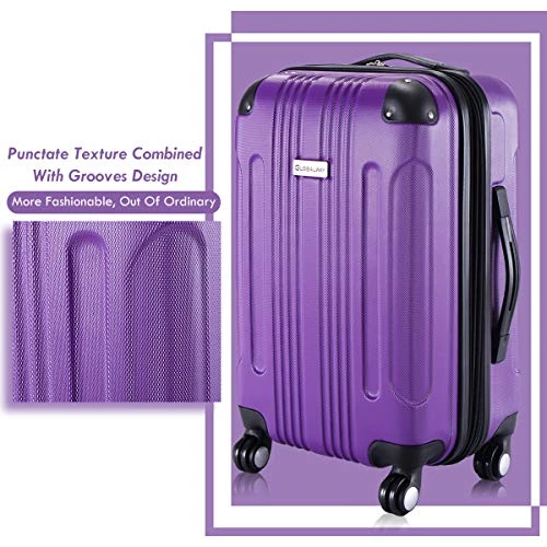 Goplus 20" ABS Carry On Luggage Expandable Hardside Travel Bag Trolley Rolling Suitcase GLOBALWAY (Purple) 6 Goplus 20" ABS Carry On Luggage Expandable Hardside Travel Bag Trolley Rolling Suitcase GLOBALWAY (Purple) - Image 4