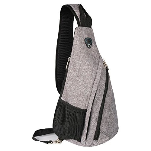 Freewander Nylon Sling Bag Shoulder Back Packs Crossbody Pack Chest Bags Black For Men (Gray) 6 Freewander Nylon Sling Bag Shoulder Back Packs Crossbody Pack Chest Bags Black For Men (Gray) - Image 4