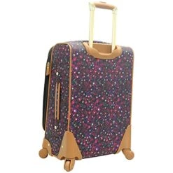 Steve Madden Designer Luggage Collection - Lightweight Softside Expandable Suitcase For Men & Women - Durable 20 Inch Carry On Bag With 4-Rolling Spinner Wheels (Dark Purple) -Vera Bradley Shop 51tyFk arUL
