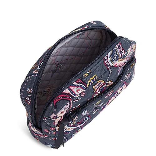 Vera Bradley Women's Signature Cotton Medium Cosmetic Makeup Organizer Bag, Felicity Paisley, One Size 4 Vera Bradley Women's Signature Cotton Medium Cosmetic Makeup Organizer Bag, Felicity Paisley, One Size - Image 2
