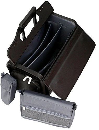 Wheeled Pilot Case Rolling 17.3" Laptop Roller Bag Briefcase Hand Luggage Flight Cabin 6 Wheeled Pilot Case Rolling 17.3" Laptop Roller Bag Briefcase Hand Luggage Flight Cabin - Image 4