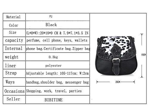 Bibitime Hollow Flower Design Ethnic & Leopard Cross Body Bags Phone Change Bag Handbag Messenger 5 Bibitime Hollow Flower Design Ethnic & Leopard Cross Body Bags Phone Change Bag Handbag Messenger - Image 3