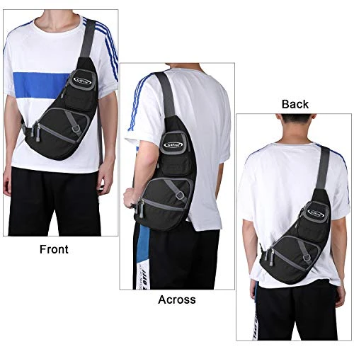 G4Free Black Sling Bag Chest Crossbody Bag Lightweight Sling Backpack One Strap Shoulder Backpack 8 G4Free Black Sling Bag Chest Crossbody Bag Lightweight Sling Backpack One Strap Shoulder Backpack - Image 6