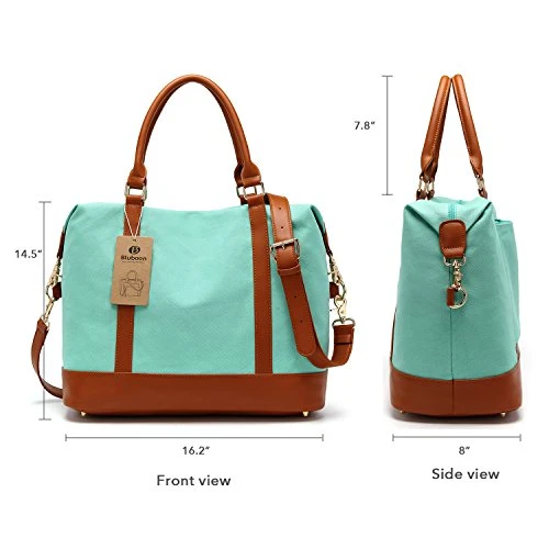 Women Ladies Canvas Travel Weekender Bag Overnight Carry-on Tote Shoulder Bag Duffel In Trolley 6 Women Ladies Canvas Travel Weekender Bag Overnight Carry-on Tote Shoulder Bag Duffel In Trolley - Image 4