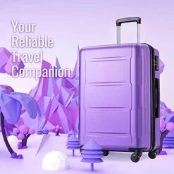 Merax Luggage Set Expandable 3 Piece Sets With TSA Lock, Lightweight Hardside Luggage With Spinner Wheels (Purple) 19 Merax Luggage Set Expandable 3 Piece Sets With TSA Lock, Lightweight Hardside Luggage With Spinner Wheels (Purple) -Vera Bradley Shop 51vH F29TOL