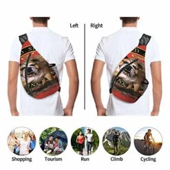 WONDERTIFY Bulldog Travel Hiking Chest Bag Daypack United States Semper Fidelis Crossbody Sling Backpack Casual Shoulder Rucksack Red 9.8X15.3X3.9In -Vera Bradley Shop 51vRTM aTFS
