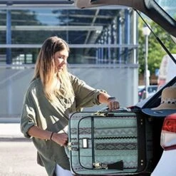 Steve Madden Designer Luggage Collection - 3 Piece Softside Expandable Lightweight Spinner Suitcase Set - Travel Set Includes 20 Inch Carry On, 24 Inch & 28-Inch Checked Suitcases (Print/Teal) 15 Steve Madden Designer Luggage Collection - 3 Piece Softside Expandable Lightweight Spinner Suitcase Set - Travel Set Includes 20 Inch Carry On, 24 Inch & 28-Inch Checked Suitcases (Print/Teal) -Vera Bradley Shop 51vnGxde8jL