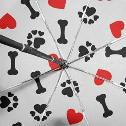 XLING Automatic Umbrellas Love Animal Dog Paw Print Anti-Slip Windproof Compact Rain Umbrella For Women Men -Vera Bradley Shop 51vx9X4FsBL