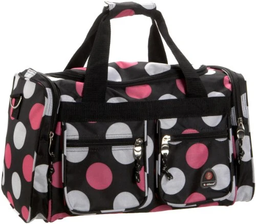 Rockland Duffel Bag, Multi/Pink Dot, 19-Inch 3 Rockland Duffel Bag, Multi/Pink Dot, 19-Inch