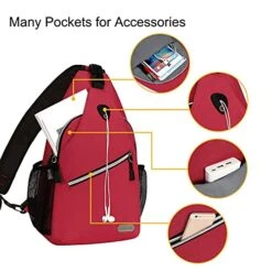 MOSISO Sling Backpack, Multipurpose Crossbody Shoulder Bag Travel Hiking Daypack, Red -Vera Bradley Shop 51wIX1uh8wL