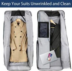 Garment Bags For Travel, Carry On Garment Bag For Business Trips With Shoulder Strap, Mancro Waterproof Foldable Luggage Hanging Suit Bags Gift For Men Women, 2 In 1 Suitcase For Coats, Suits (Black) 12 Garment Bags For Travel, Carry On Garment Bag For Business Trips With Shoulder Strap, Mancro Waterproof Foldable Luggage Hanging Suit Bags Gift For Men Women, 2 In 1 Suitcase For Coats, Suits (Black) -Vera Bradley Shop 51wKkrIw4qL