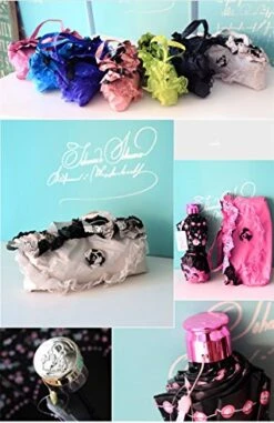 Honeystore Princess Lace Ultraviolet-Proof Triple Folding Umbrella Dome Parasol Fuchsia -Vera Bradley Shop 51wTTf7DqfL