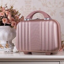 Exttlliy Mini Hard Shell Hard Travel Luggage Cosmetic Case, Small Portable Carrying Case Suitcase For Makeup (Rose Gold) 13 Exttlliy Mini Hard Shell Hard Travel Luggage Cosmetic Case, Small Portable Carrying Case Suitcase For Makeup (Rose Gold) -Vera Bradley Shop 51wV RH cbL