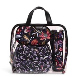 Vera Bradley Women's 4 Piece Organizer 4 Pc. Set Cosmetic Makeup Bag, Foxwood, One Size