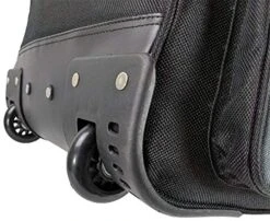 Amaro 36in Rolling Duffel Bag With Wheels | Travel Duffle Luggage Bag | Lightweight Rolling Bag L | Retractable Pull Handle (Black) -Vera Bradley Shop 51whSxRFMPL