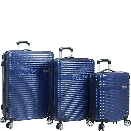 Dejuno Luna Lightweight 3-Piece Hardside Spinner Luggage Set, Blue, One Size 3 Dejuno Luna Lightweight 3-Piece Hardside Spinner Luggage Set, Blue, One Size