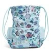 Vera Bradley Recycled Lighten Up Reactive Deluxe Drawstring Backsack Backpack, Paisley Wave Fish -Vera Bradley Shop 51xjYH2vK9L