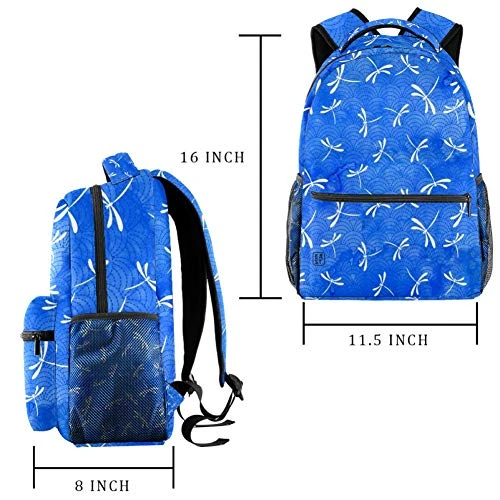 LORVIES Japanese Sashiko Pattern And Dragonflies Daily Bags Backpacks Sports Travel Shoulder Bags 8 LORVIES Japanese Sashiko Pattern And Dragonflies Daily Bags Backpacks Sports Travel Shoulder Bags - Image 6