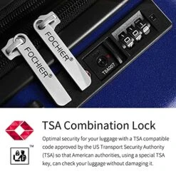 FOCHIER 3 Piece Hardshell Luggage Set, Expandable Hardside Lightweight Fashion PC+ABS Suitcase With Spinner Wheels & TSA Lock (20/24/28), Blue -Vera Bradley Shop 51y kJzDvhS