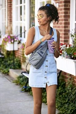 Vera Bradley Women's Recycled Lighten Up Reactive Mini Sling Backpack, Gray Heather, One Size -Vera Bradley Shop 51yOgnbRQyL